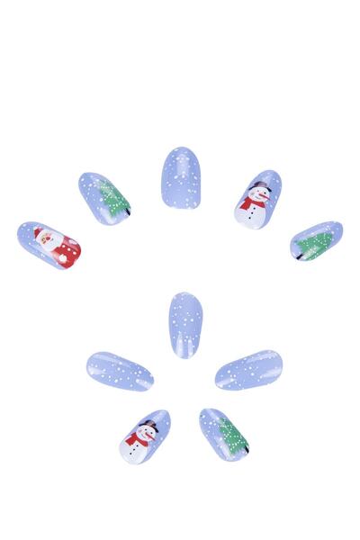 POP Beauty Takma Tırnak Seti, Christmas'a (yılbaşı) Özel Nail Art- Limited Edition