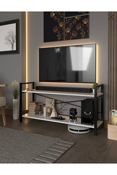 Odessa Tv Sehpası Çok Amaçlı Tv Sehpası Raf Ayakkabılık - Ceviz