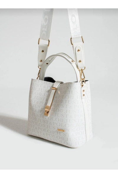 Just Polo Women's Embossed Printed 4 Compartment Hand and Shoulder Bag Justpo...