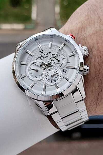 Daniel Klein Gümüş Renk İç Göstergeleri Aktif Erkek Kol Saati