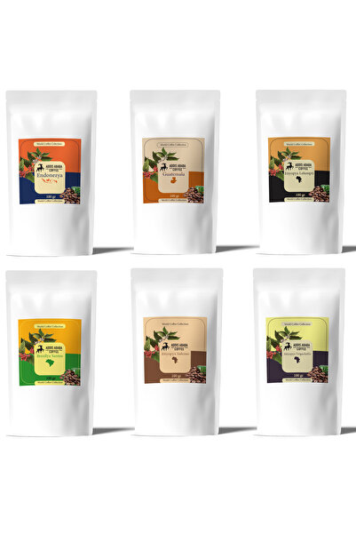 Addis Ababa Coffee 6x100 gr Dünya Kahveleri / Santos, Endonezya, Sidamo, Yirgacheffe, Guatemala