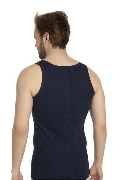 Bross Men's 100% Cotton 2-Pack Undershirt 1008 Blue