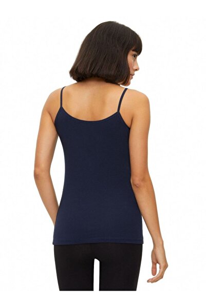 Bross Lycra Rope Strap 3-Piece Navy Blue Women's Undershirt 1246