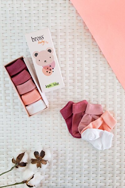 Bross Boxed 5-Piece Organic Baby Socks