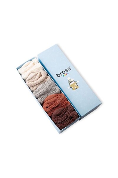 Bross Baby 5-Piece Towel Box Anti-Slip Socket Winter Socks