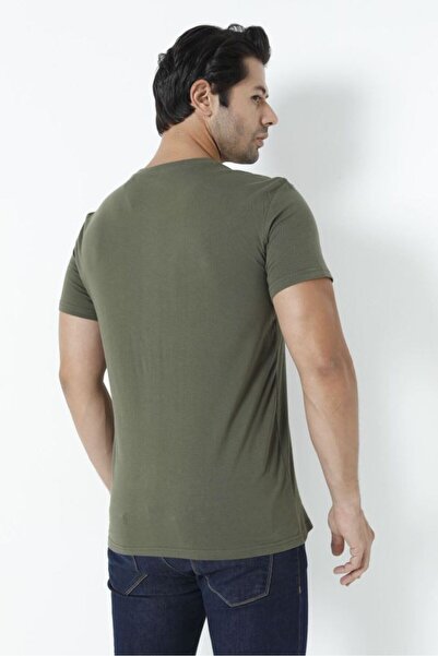 Bross Men's T-Shirt 100% Cotton Cycling Khaki Fit