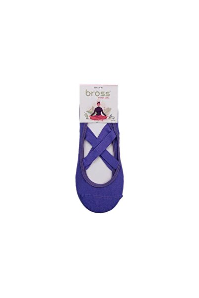 Bross Purple Non-slip Sole Women's Yoga Socks