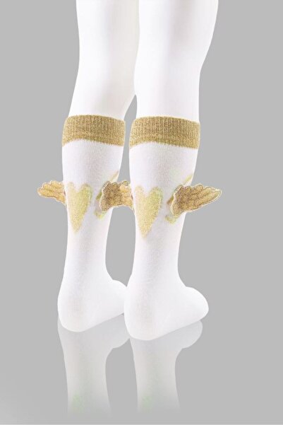 Bross Yellow Winged Girl's Knee Socks
