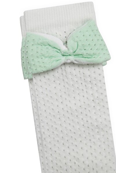 Bross Bow Mesh Knee-Length Children's Socks