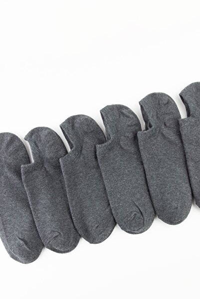 Bross 6lı Basic Füme Erkek Sneaker Çorap