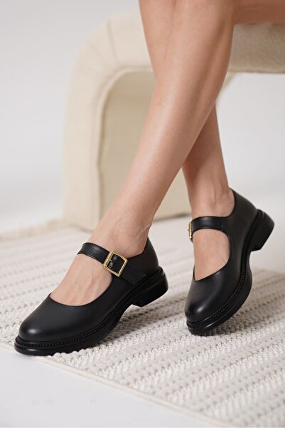 Zerenyus Brexi Premium Black Casual Mary Jane Shoes