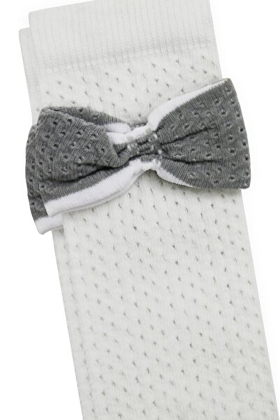 Bross Bow Mesh Knee-Length Children's Socks