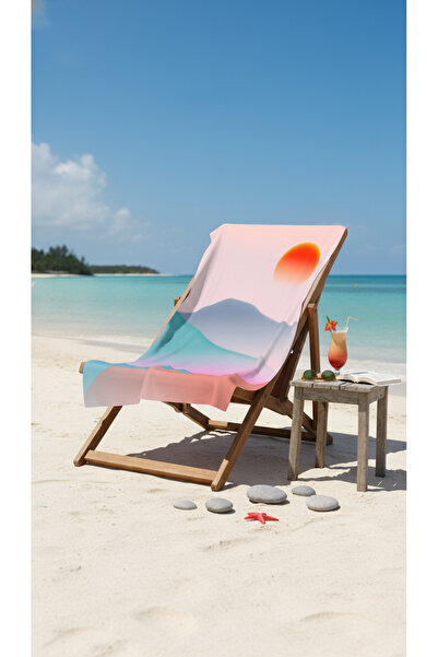 BETHA Sunny Landscape Patterned Cotton Beach Towel – Patterned Design – 75X15...