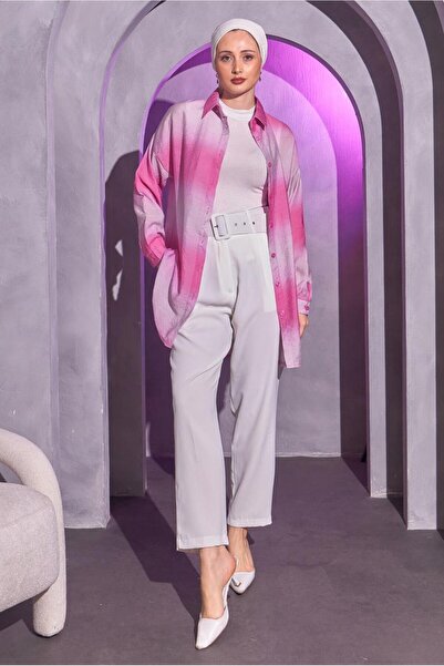 TRENDTESETTÜR Pink Transitional Women's Shirt Tunic - T 0514