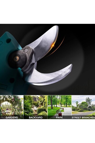 Fabrilux Rechargeable Cordless Pruning Shears 48V, 2 Batteries, 3-4h, Tungsten Blade, 500W, 30mm
