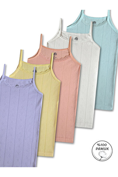 GizaKids bumbac 100% Set de 5 lenjerie de corp pentru fete