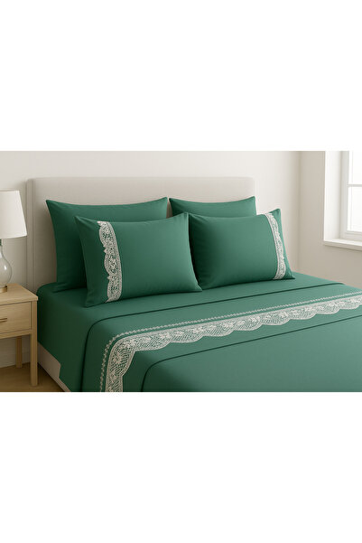 Çeyiz Bahçesi Erays Pikolu Двоспальний комплект постільної білизни, нафтова з...