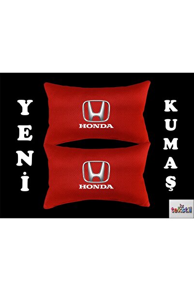 İZ WORTH WEARİNG HONDA LOGOLU Oto Araç Boyun Yastığı MOZAİK DESENLİ KIRMIZI K...
