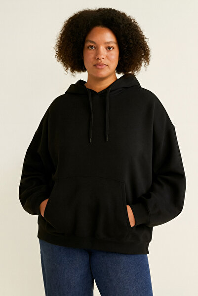 garajmood Black Sweatshirt Large Size Hooded Unisex