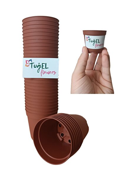 Tuğel Flowers 20 Adet Kaktüs&sukulent Üretim Saksısı 1.kalite (MİNİ BOY-5.5 CM)