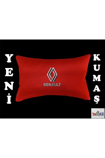 İZ WORTH WEARİNG Renault METALİK LOGOLU Araç Boyun Yastığı MOZAİK DESENLİ KIR...