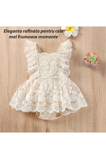 OEM Baby lace dress, 3–6 months (70 cm), bodysuit with snaps, 95% cotton 5% spandex