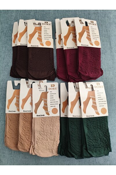 Dore Çorap Dore Masaj Çorap 12'li Karışık Renk