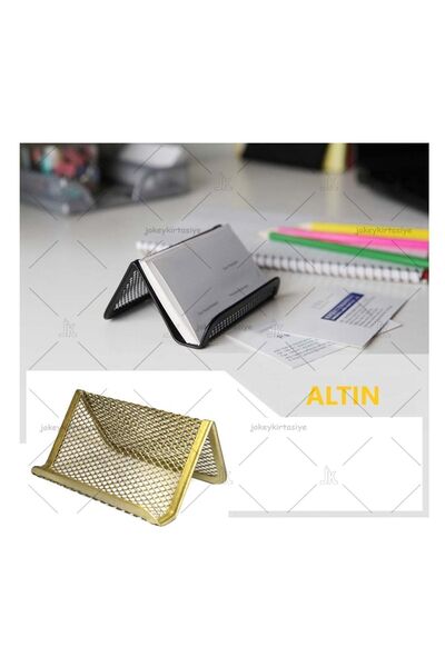 3A Masa Üstü Metal Perfore Kartvizitlik (altın)