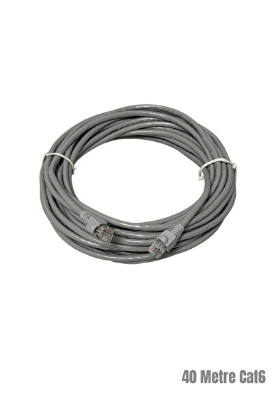 Zerlina 40 متر رمادي اللون Cat6 كمبيوتر إنترنت، مودم، سويتش، كاميرا IP RJ45 كابل إيثرنت