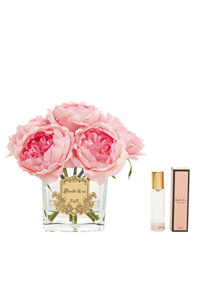 Guerlieandco. Pembe 7 li Şakayık Kare Cam Gold