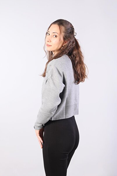 Mckanzie 1455 Buttoned Stone Mini Cardigan