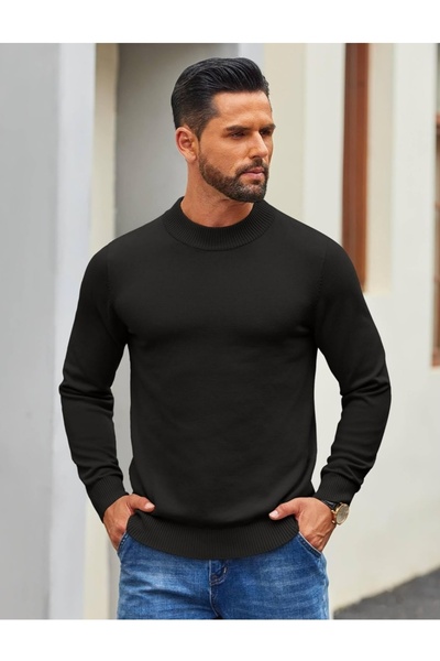youknitwear you Ανδρικό πλεκτό πουλόβερ Diaz 100% βαμβακερό μισό ζιβάγκο