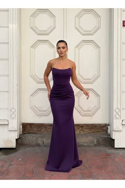 MADAMNİZ فستان سهرة مكشوف الكتفين