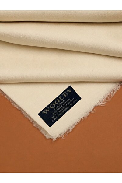 unbranded Plain off-white cashmere wool shawl