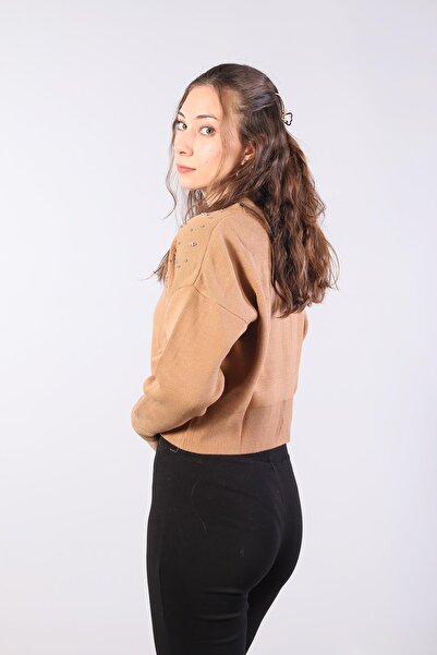 Mckanzie 1455 Buttoned Stone Mini Cardigan