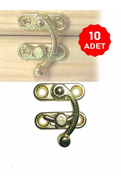 sywoods Küçük Yay Gözü Kancalı Kilit Sarı 10 Adet Kutu Sandık Ve Kapak Klipsi...