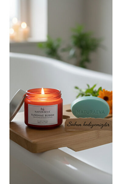 Naturvia Aynısefa Esanslı Soya Mum-330 cc, Şık Kavanozda, 40 Saat Yanma + Hed...