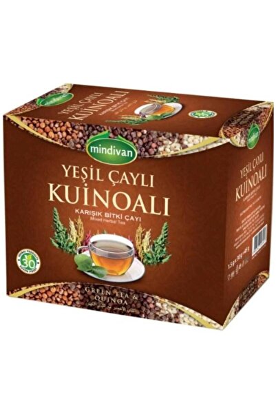 Mindivan Yeşil Çaylı Kuinoalı Karışık Bitki Çayı 30 Poşet