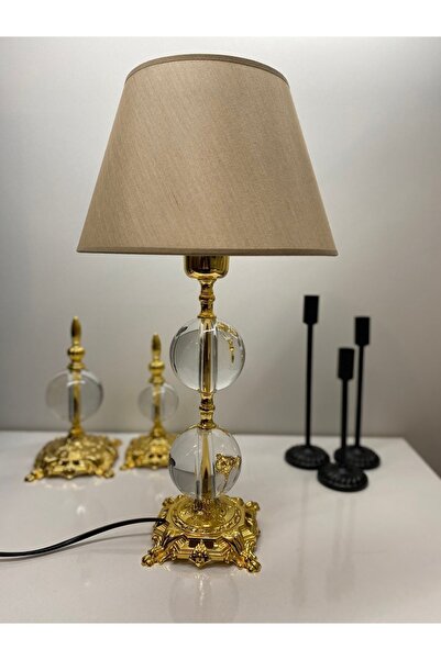 asellus Safderun Series Crystal Glass 2 Ball Lampshade, Table Lamp, Lux Lampshade, Home Gift Lampshade Lux