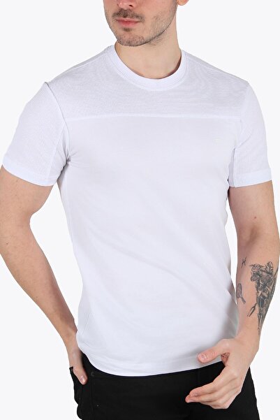 Mckanzie 3753 Oxford Pieced O Neck T-shirt