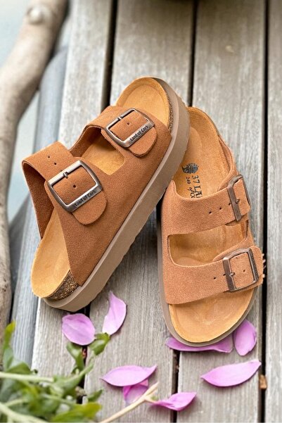 Land of Cork Anatomical Natural Cork Sole Genuine Leather Slippers