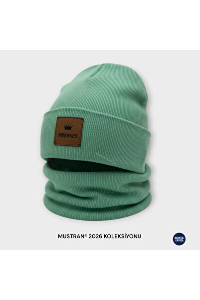 Mustran 95% Cotton Handmade 2-Piece Beret Neck Collar Set for Children Aged 4-12 |   Double Layer 4 Layer Ear Protection Gift