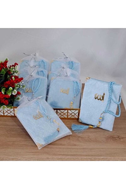 hira tasarım Hira Tasarım 10 Adet Kadife Kaplı Yasin-i Şerif Ve Tesbih Set Me...