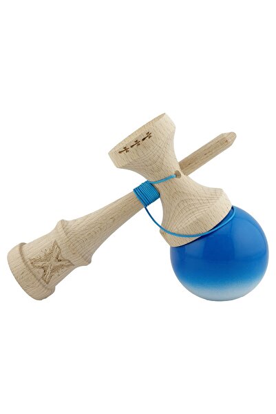 Flippy Kendama X Originala, Profesionala, Flippy, Big Cups V2, Super Sticky, Albastru/Alb