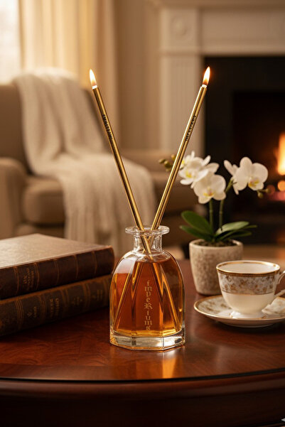 impeRiums Vanilya Kokulu, Gold Çelik Şamdan Kandil Mumlar ile Lüks Dekorasyon...