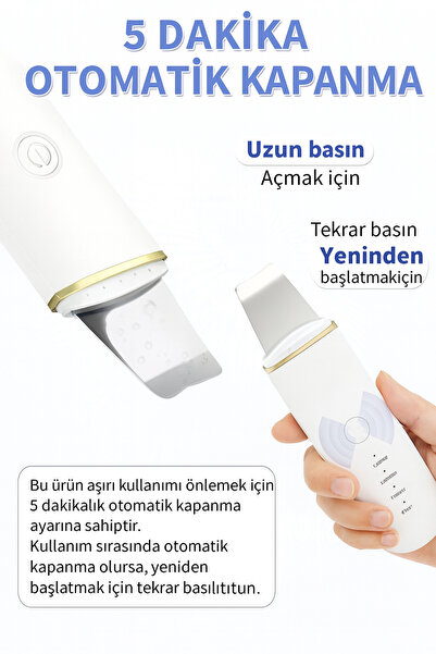Opiunte Şarjlı Ultrasonik Cilt Spatulası Yüz Akne Siyah Nokta Temizleme Aleti Pembe