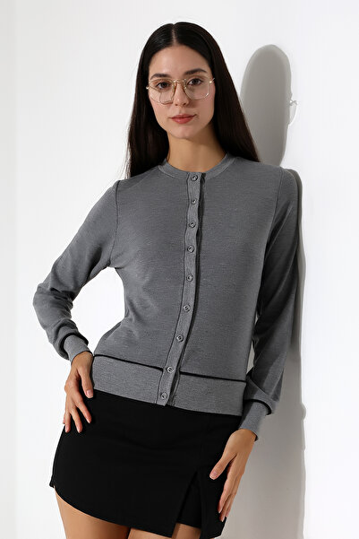 Şiir Raye Жіночий м'який трикотажний кардиган з коміром-стійкою, без ґудзиків, довгими рукавами - Фума