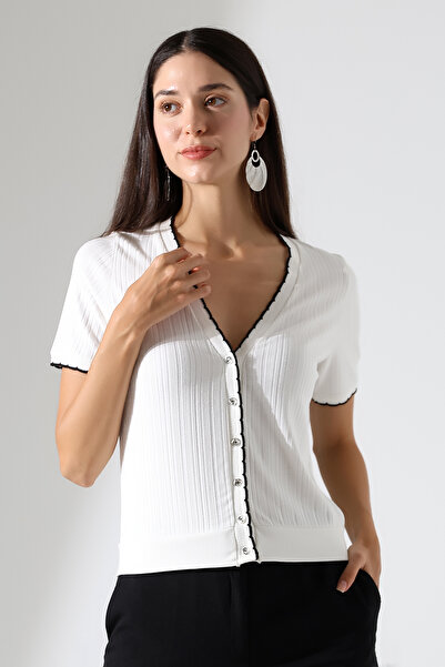 Şiir Angren Summer Short Sleeve Stylish Buttoned Regular Fit Short Women's Ca...