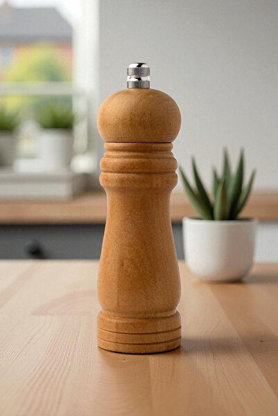 Kitchen Design Lab Bambu Gövdeli Komple Ahşap Tuz Karabiber Değirmeni Baharat Öğütücüsü Orta Boy 16 Cm 2 Adet