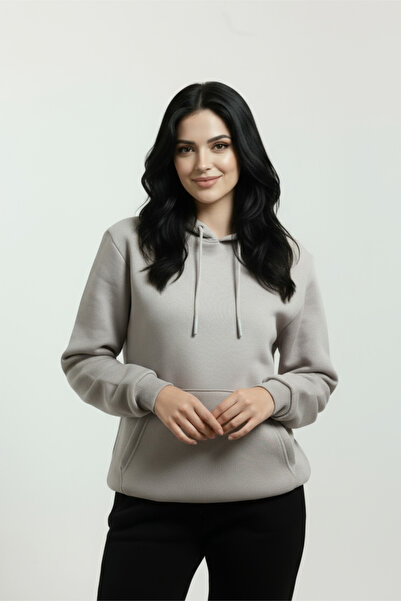 Veleno Hanorac cu glugă pentru femei Stone, cu buzunar cangur, țesătură moale...